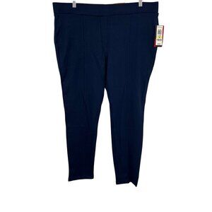 Style & Co Womens Mid Rise Ponte Legging 18W 18 Comfort Waist Blue Stretch New